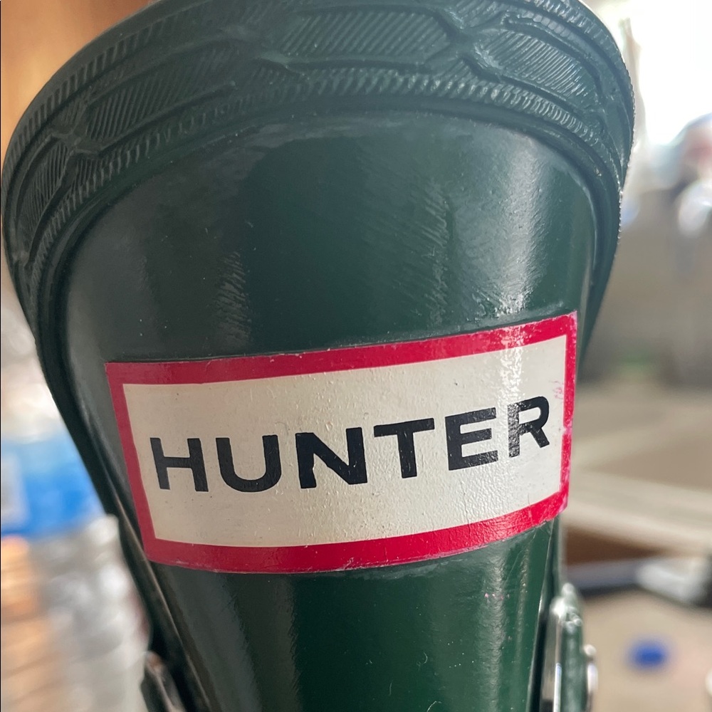 Hunter Gabby Lace Up Rain Boots Hunter Green Size 6 - Picture 8 of 11